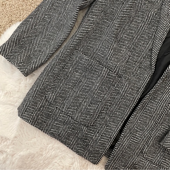 Striped Longline Blazer Coat Size Small - Picture 6 of 9